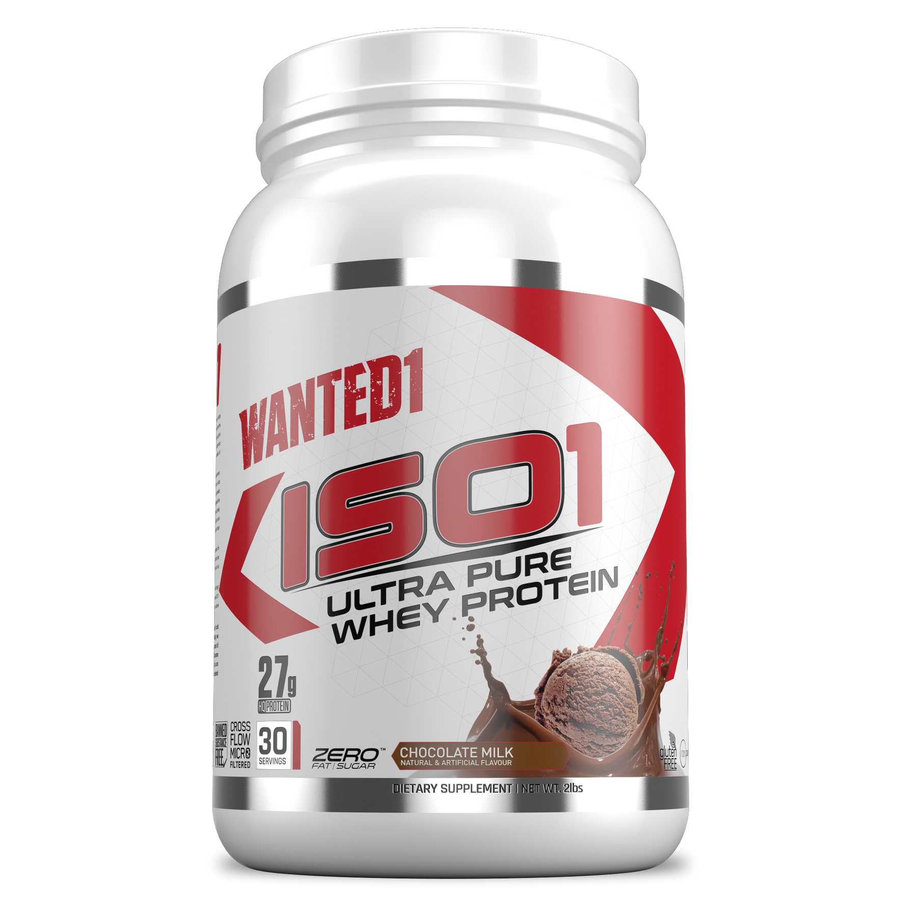 Wanted1 ISO1 - Ultra Pure Whey Isolate Protein - 2lbs