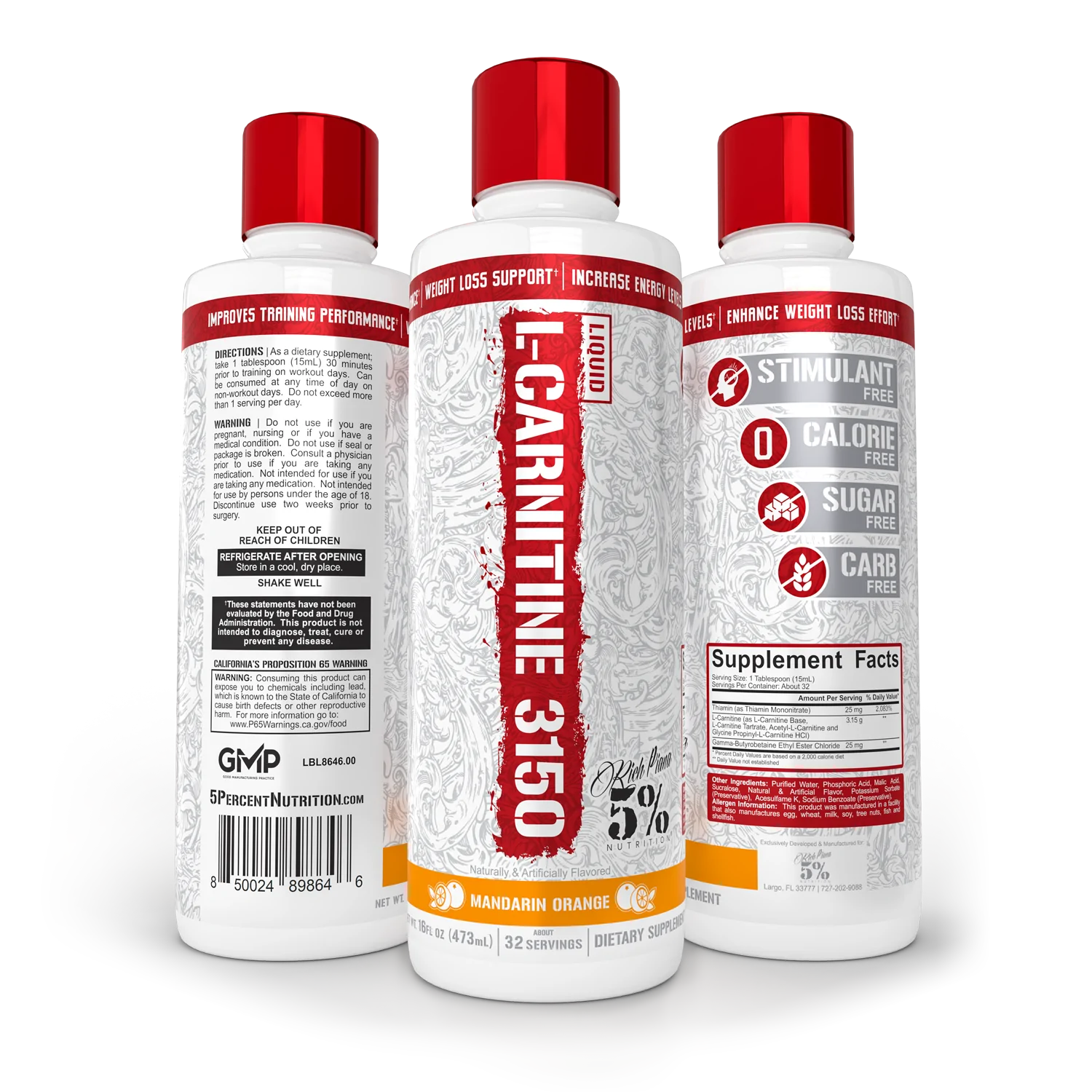 5% Nutrition - Liquid L-Carnitine 3150 - 473ml