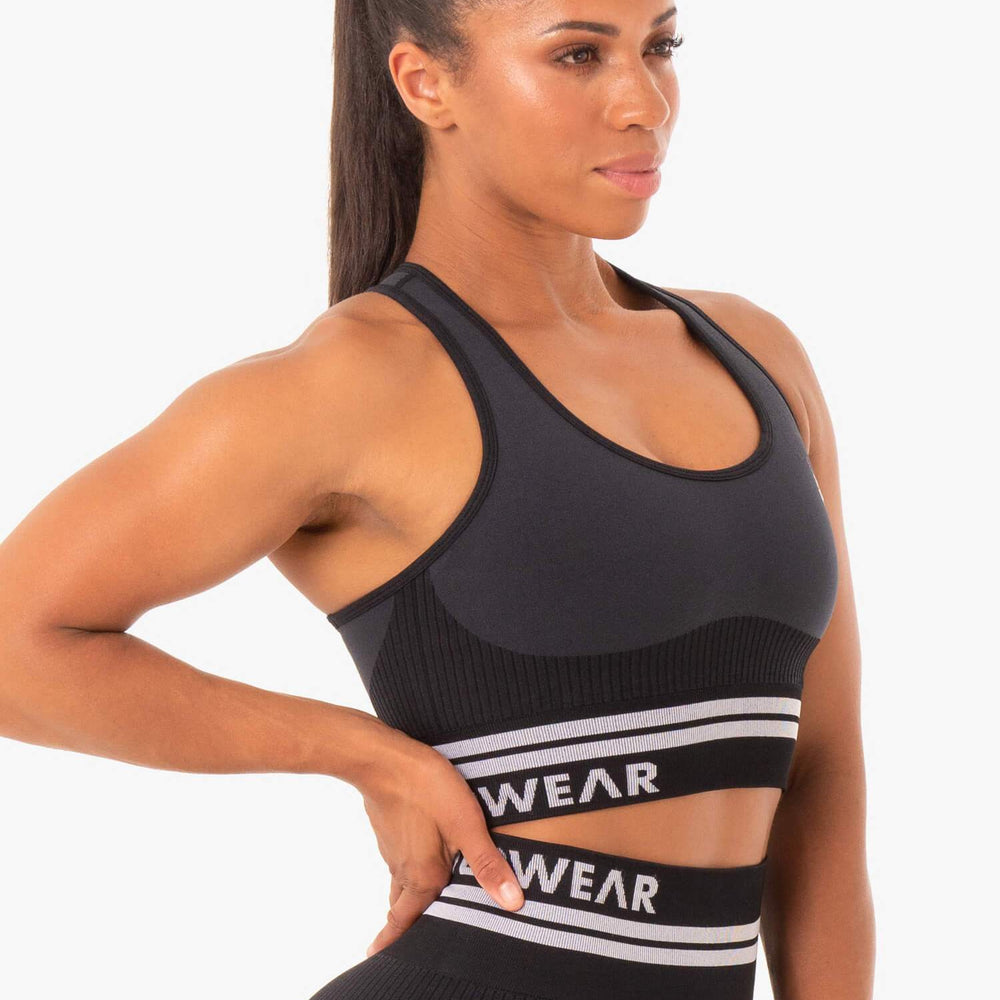 Soutien-gorge de sport long sans coutures Ryderwear Freestyle noir 
