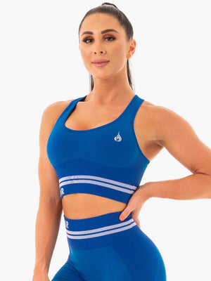 Soutien-gorge de sport long sans coutures Ryderwear Freestyle bleu 