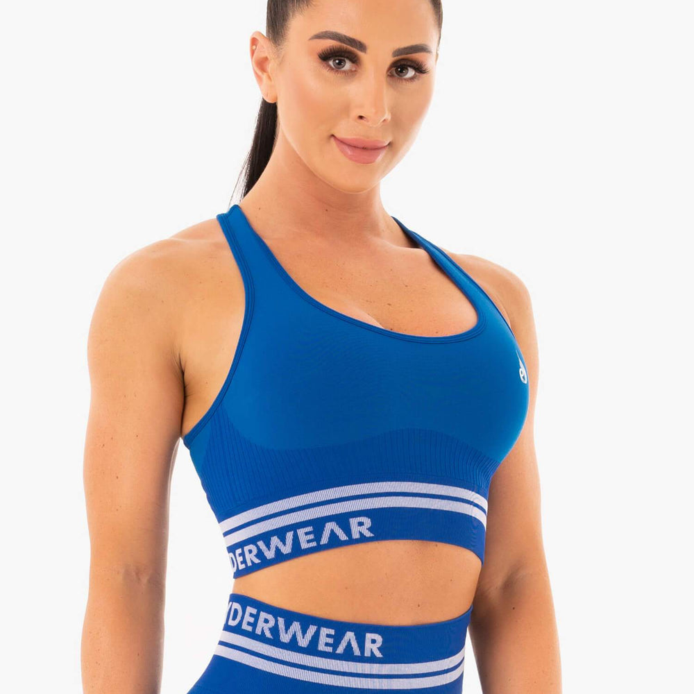 Soutien-gorge de sport long sans coutures Ryderwear Freestyle bleu 