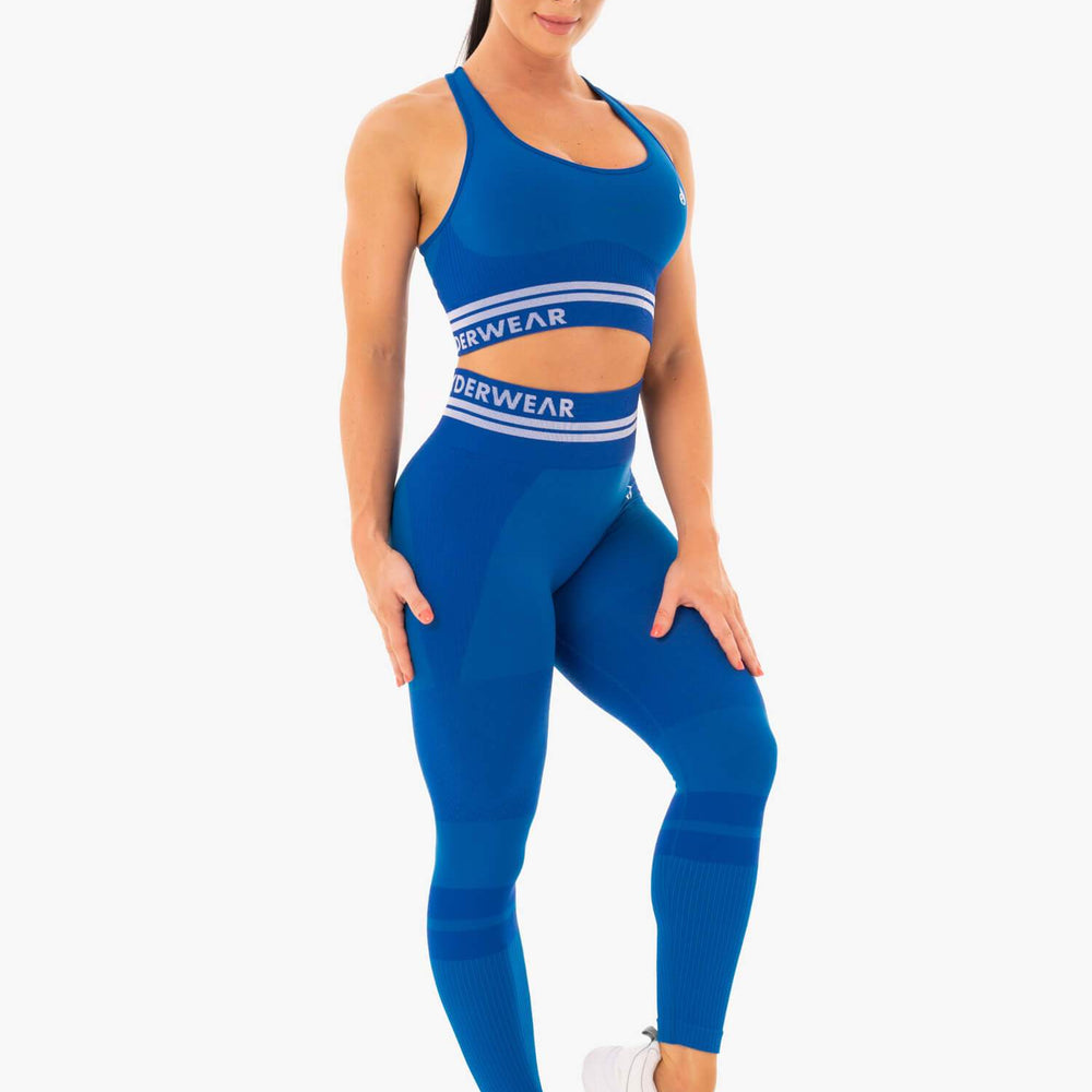 Soutien-gorge de sport long sans coutures Ryderwear Freestyle bleu 