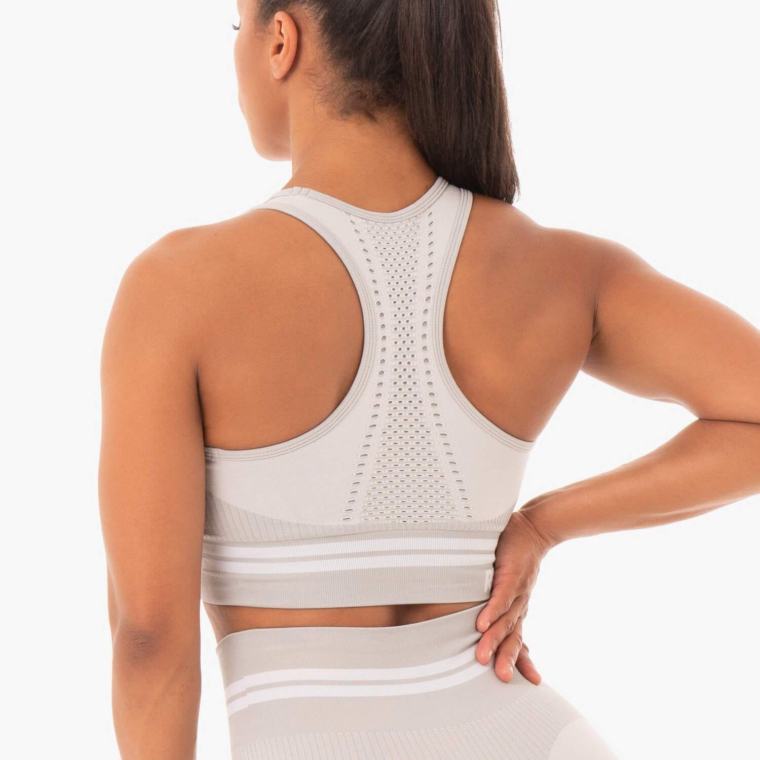 Ryderwear Freestyle Seamless Longline Sports Bra Grey