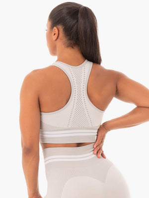 Soutien-gorge de sport long sans coutures Ryderwear Freestyle gris 