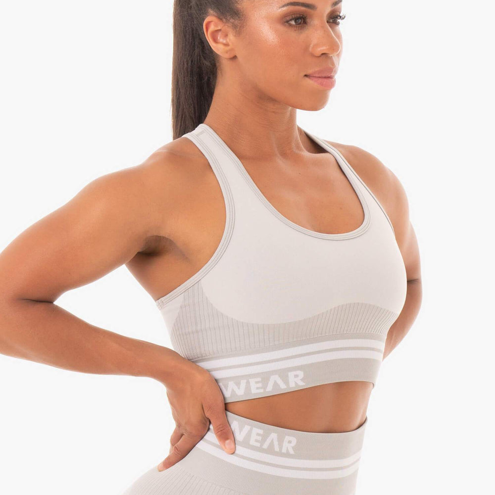 Soutien-gorge de sport long sans coutures Ryderwear Freestyle gris 