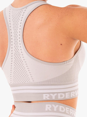 Soutien-gorge de sport long sans coutures Ryderwear Freestyle gris 