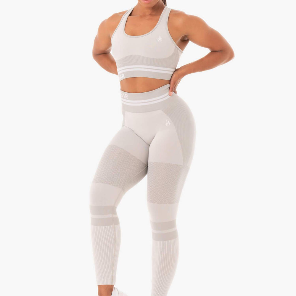 Soutien-gorge de sport long sans coutures Ryderwear Freestyle gris 