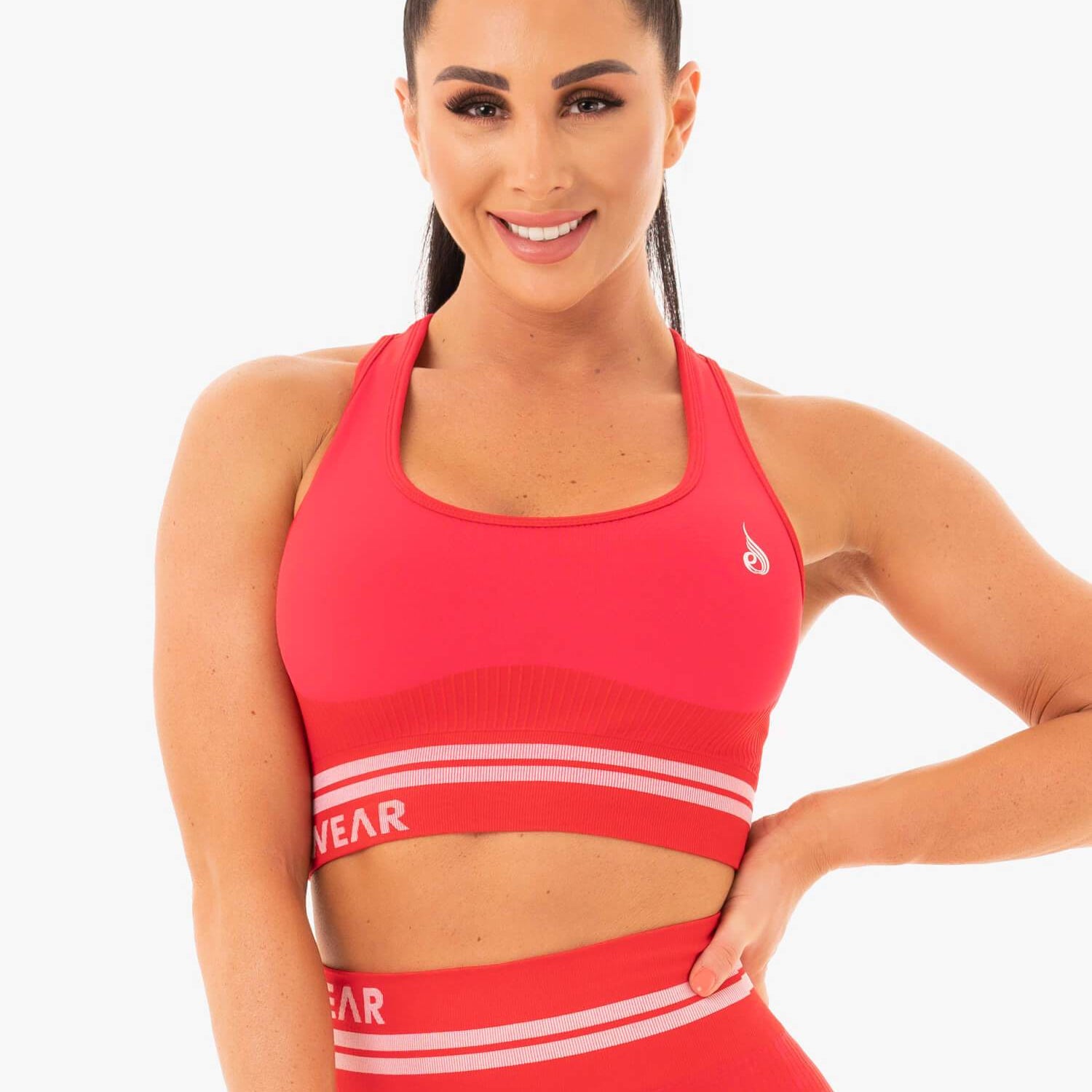 Ryderwear Freestyle Seamless Longline Sports Bra Red