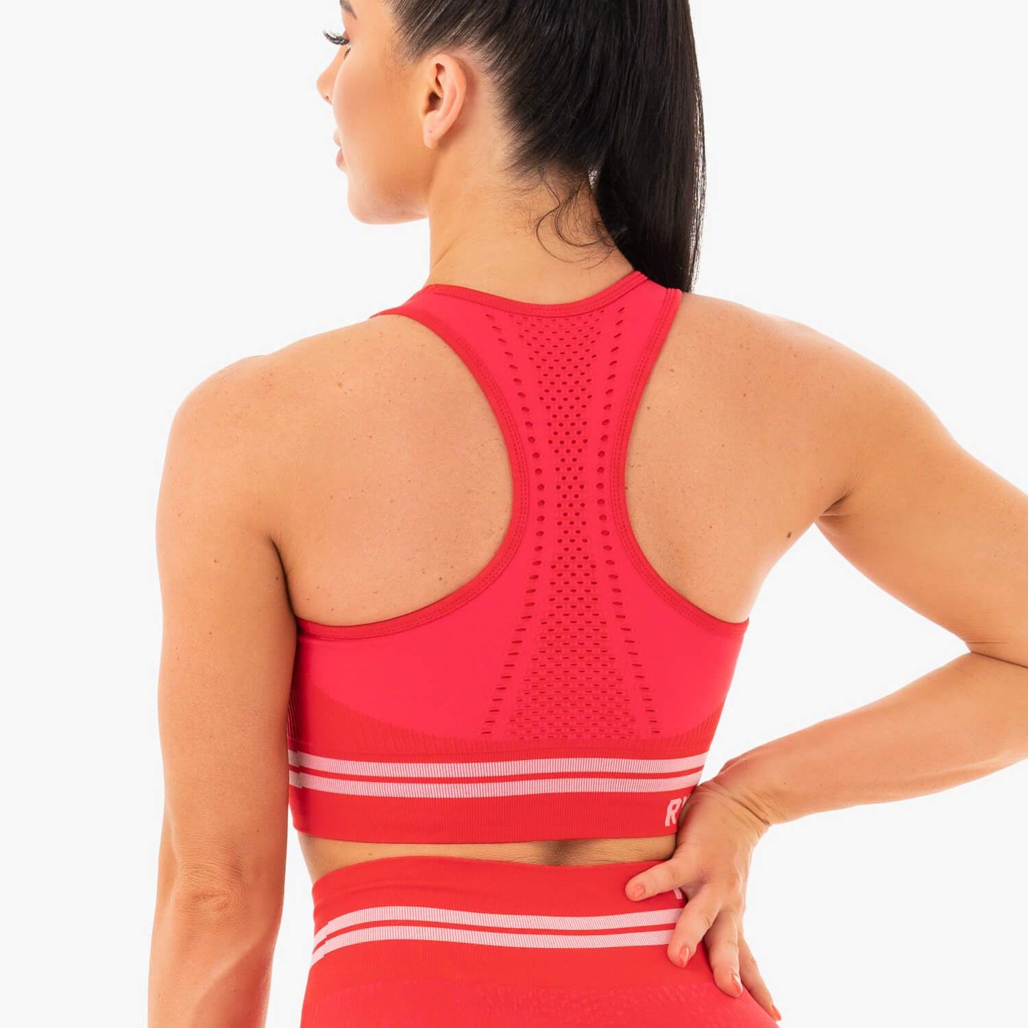 Ryderwear Freestyle Seamless Longline Sports Bra Red