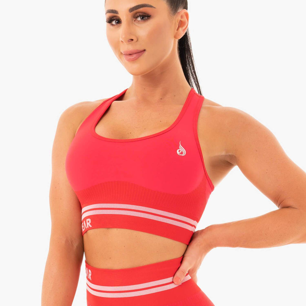 Soutien-gorge de sport long sans coutures Ryderwear Freestyle rouge 