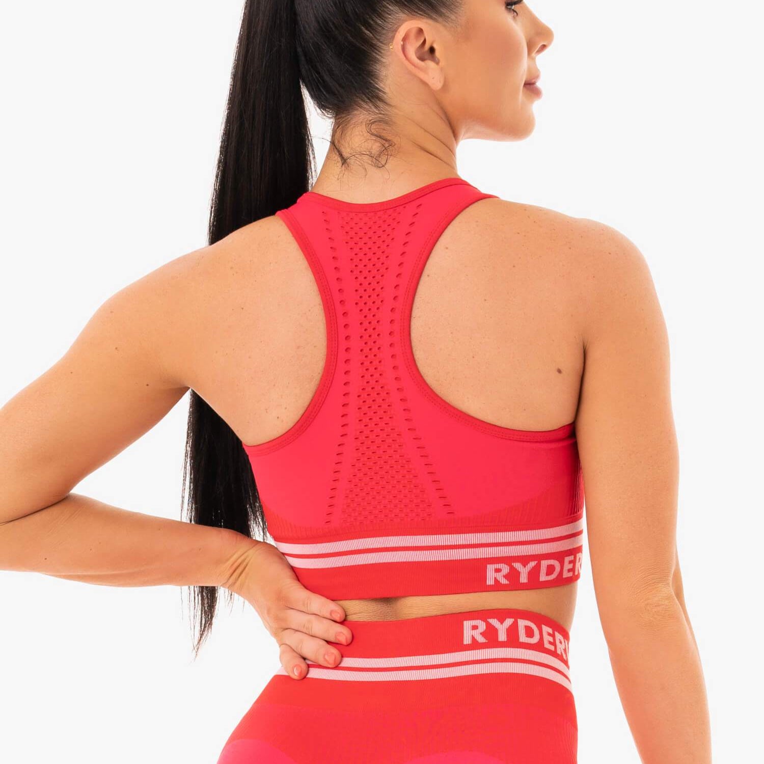 Ryderwear Freestyle Seamless Longline Sports Bra Red