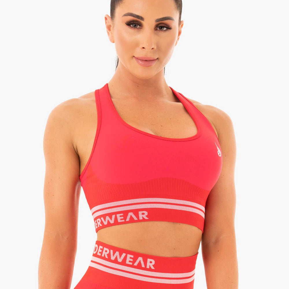 Soutien-gorge de sport long sans coutures Ryderwear Freestyle rouge 
