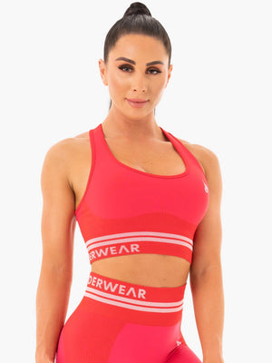 Soutien-gorge de sport long sans coutures Ryderwear Freestyle rouge 