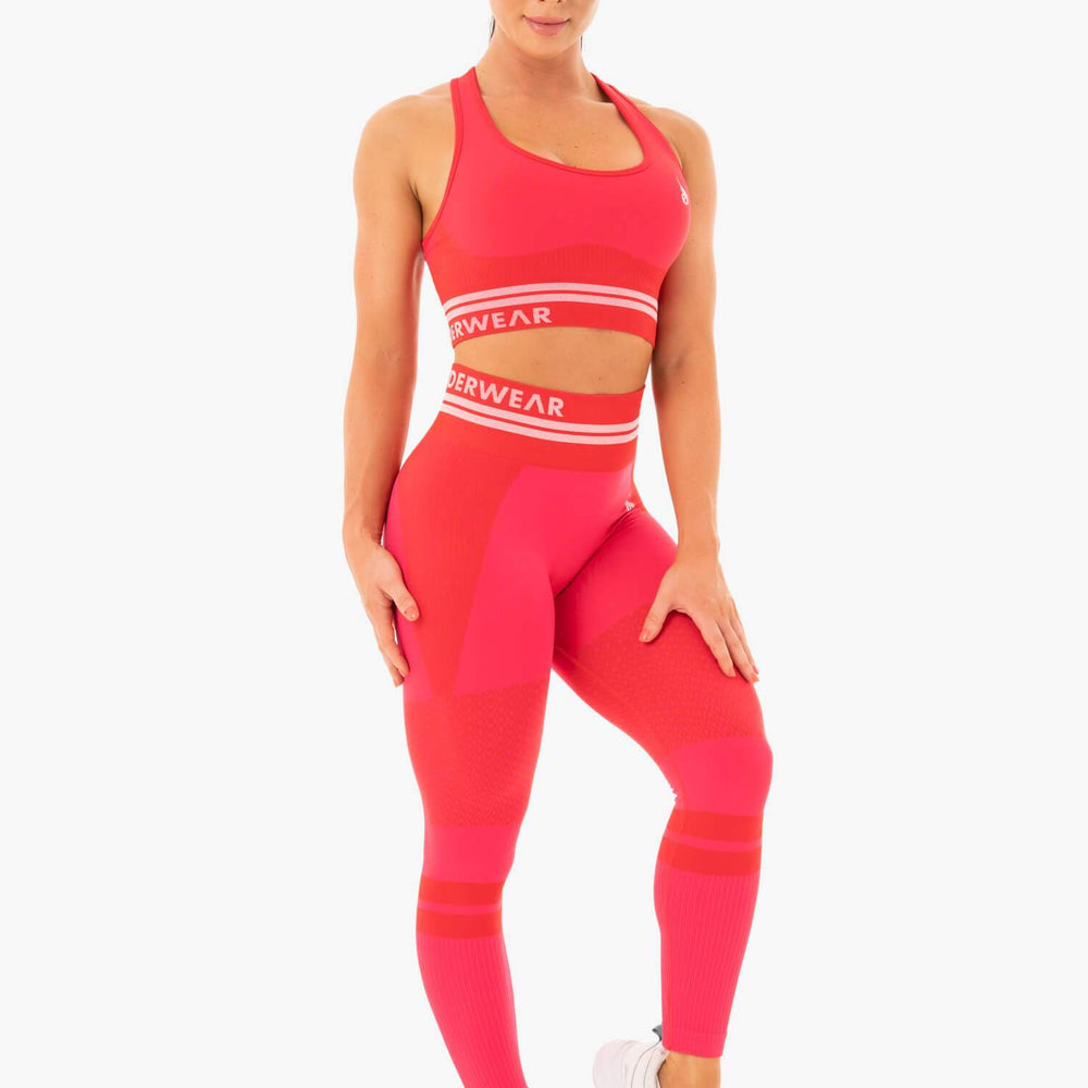 Soutien-gorge de sport long sans coutures Ryderwear Freestyle rouge 
