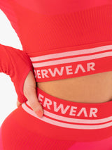 Ryderwear Freestyle Seamless Long Sleeve Crop Red