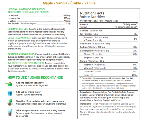 Raw Nutritional Vegan Pro 908g