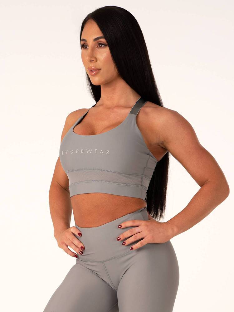 Soutien-gorge de sport convertible Ryderwear Palm gris