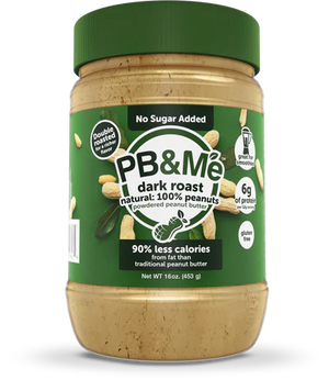 PB&amp;Me - Beurre de cacahuète en poudre - Torréfaction foncée - Sans sucre ajouté - 453 g