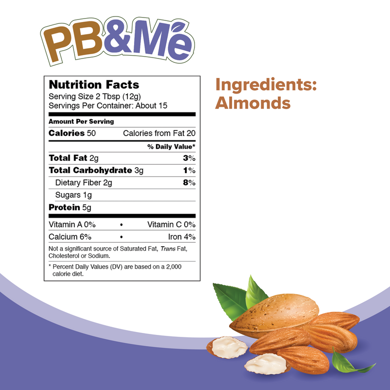 PB&amp;Me - Beurre d'amandes en poudre - Sans sucre ajouté 184 g