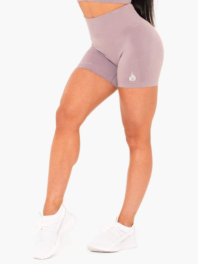 Ryderwear Geo Seamless High Waist Shorts Purple