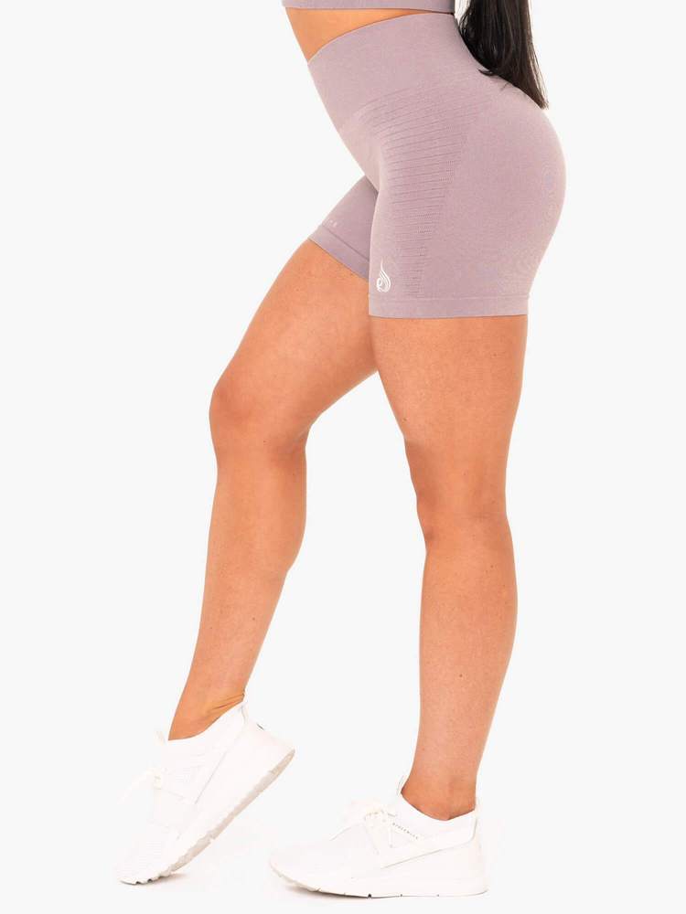 Short taille haute sans coutures Ryderwear Geo violet
