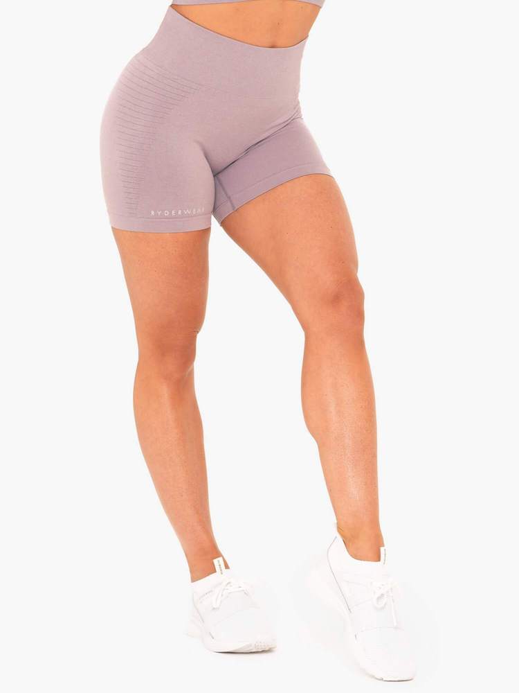Short taille haute sans coutures Ryderwear Geo violet