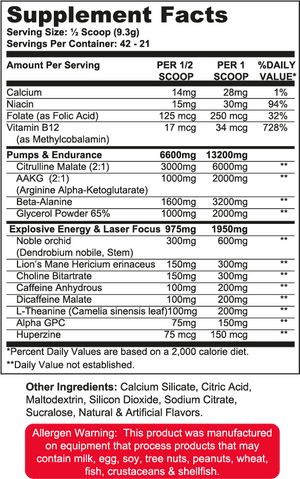 Wanted1 PreW1 - Pre Workout Formula - 42 serving