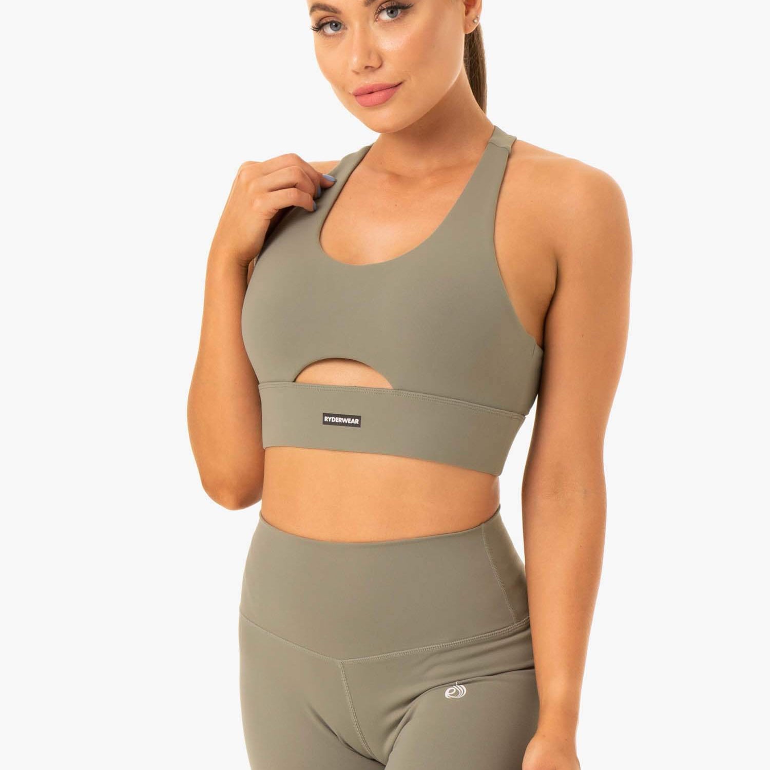 Ryderwear Base Racer Back Sports Bra Khaki