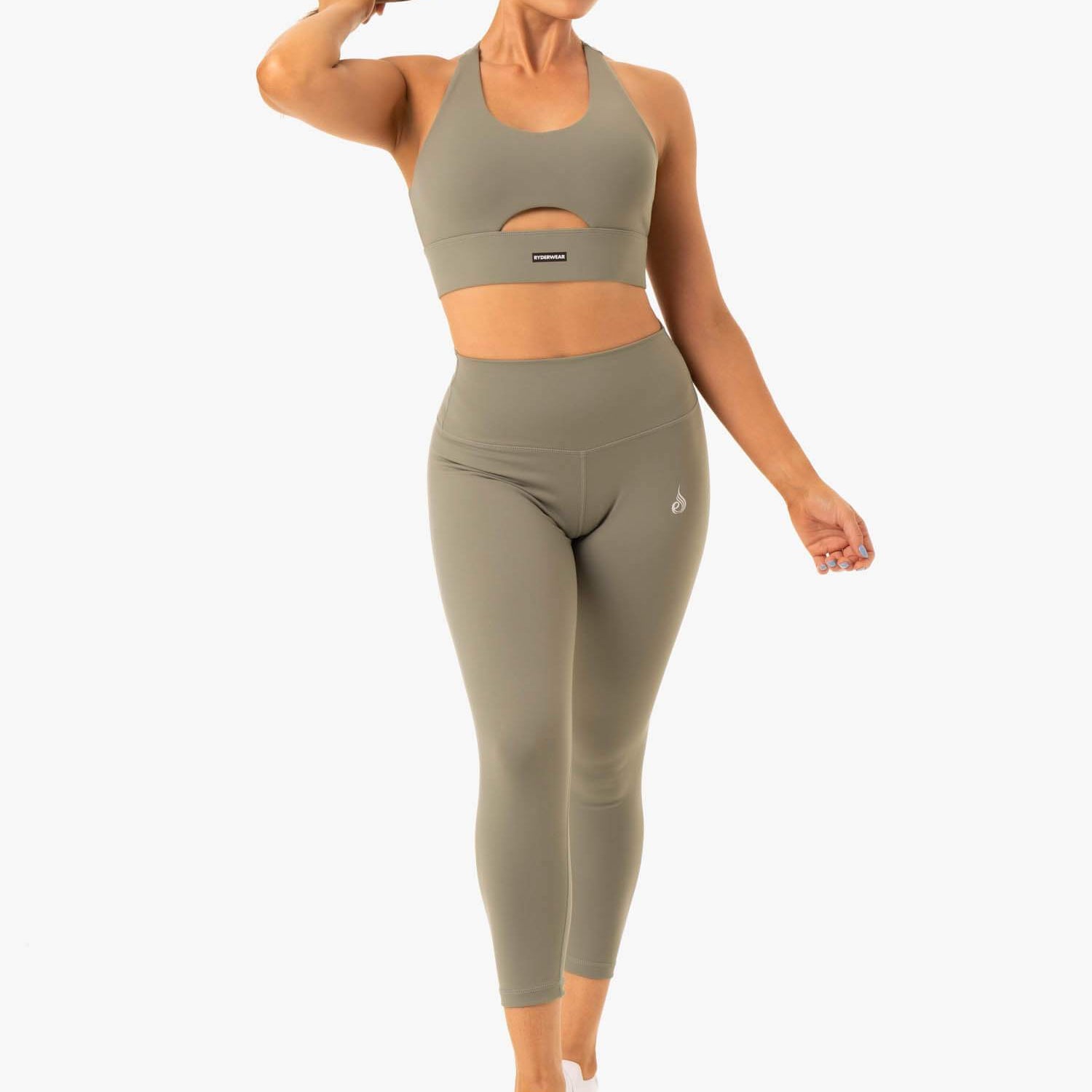 Ryderwear Base Racer Back Sports Bra Khaki