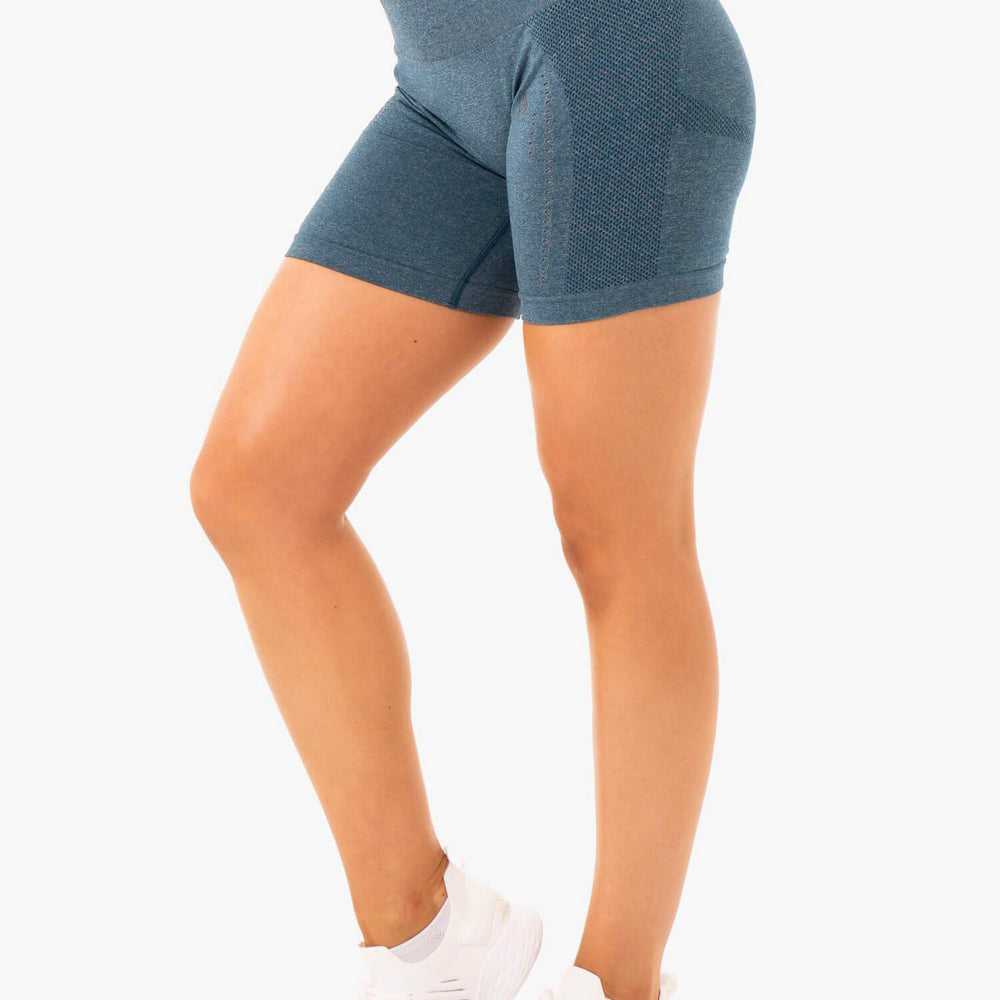 Short Ryderwear Seamless Staples, couleur sarcelle chiné