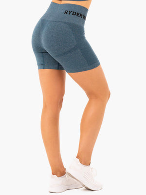 Short Ryderwear Seamless Staples, couleur sarcelle chiné
