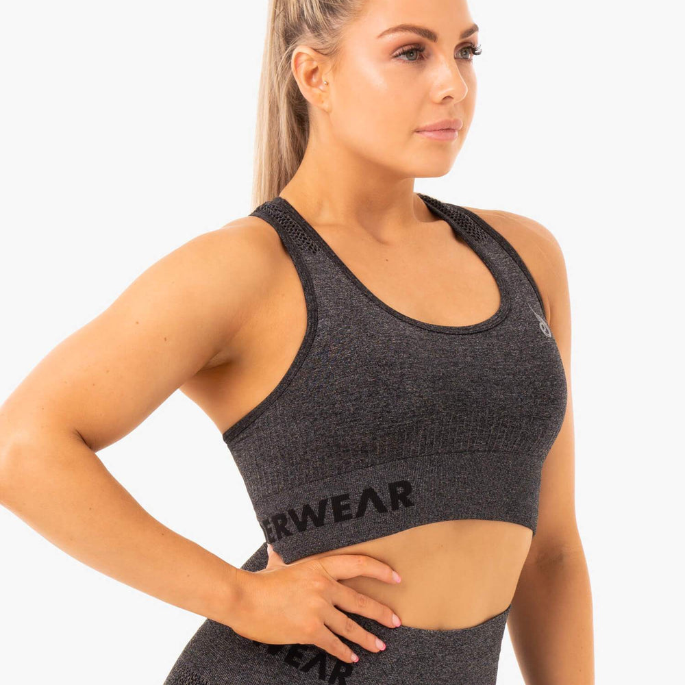 Soutien-gorge de sport Ryderwear Seamless Staples, couleur anthracite chiné