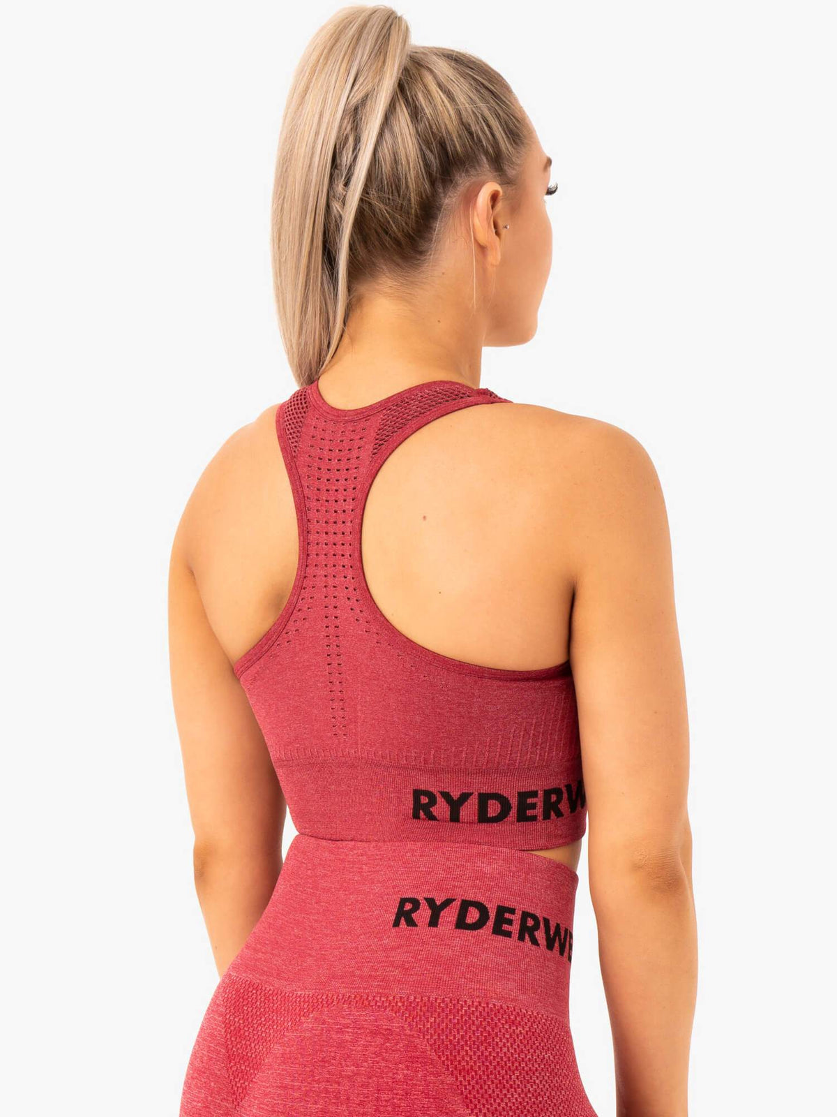 Ryderwear Seamless Staples Sport Bra Cherry Red Marl