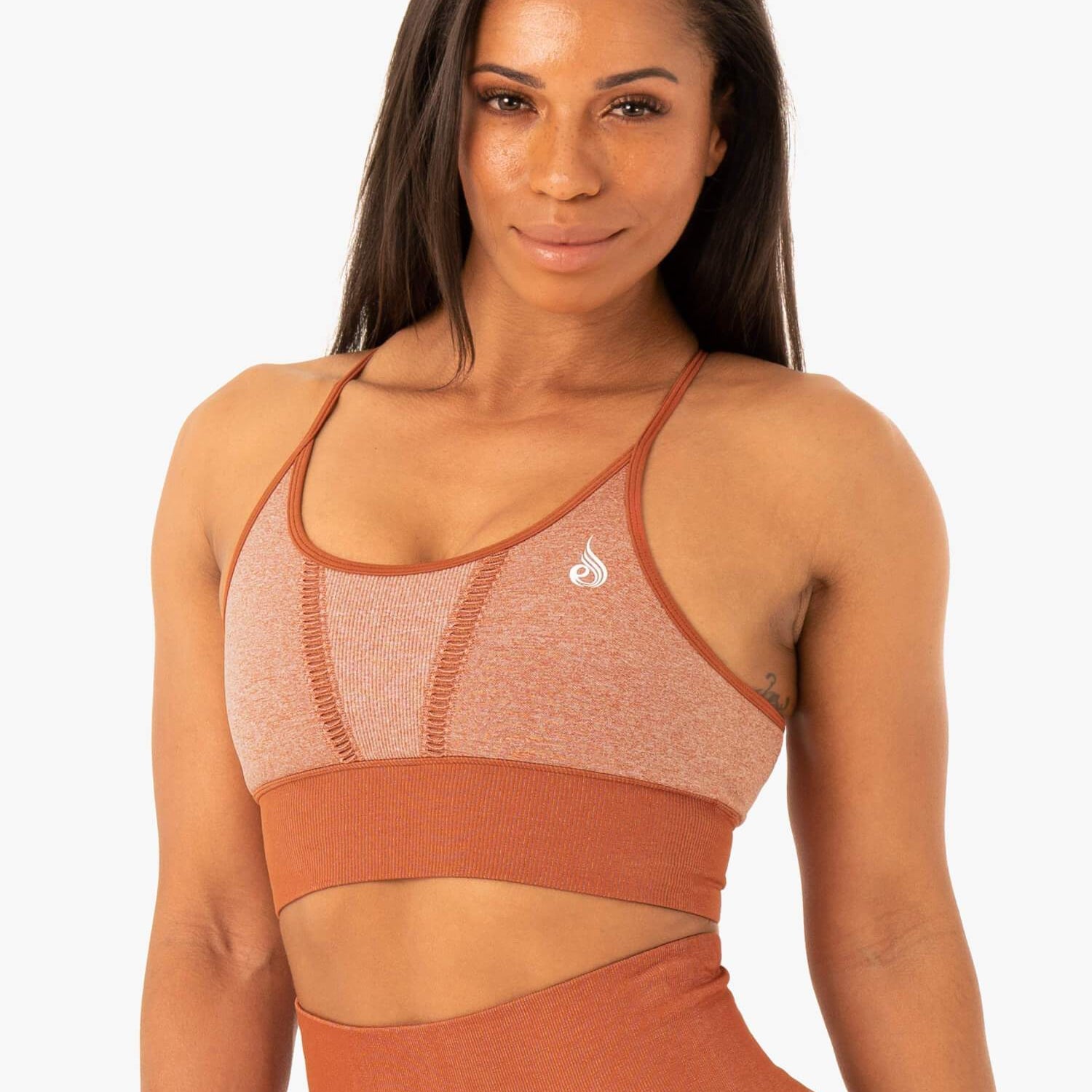 Soutien-gorge de sport sans coutures Ryderwear Oasis, couleur Poussière du désert