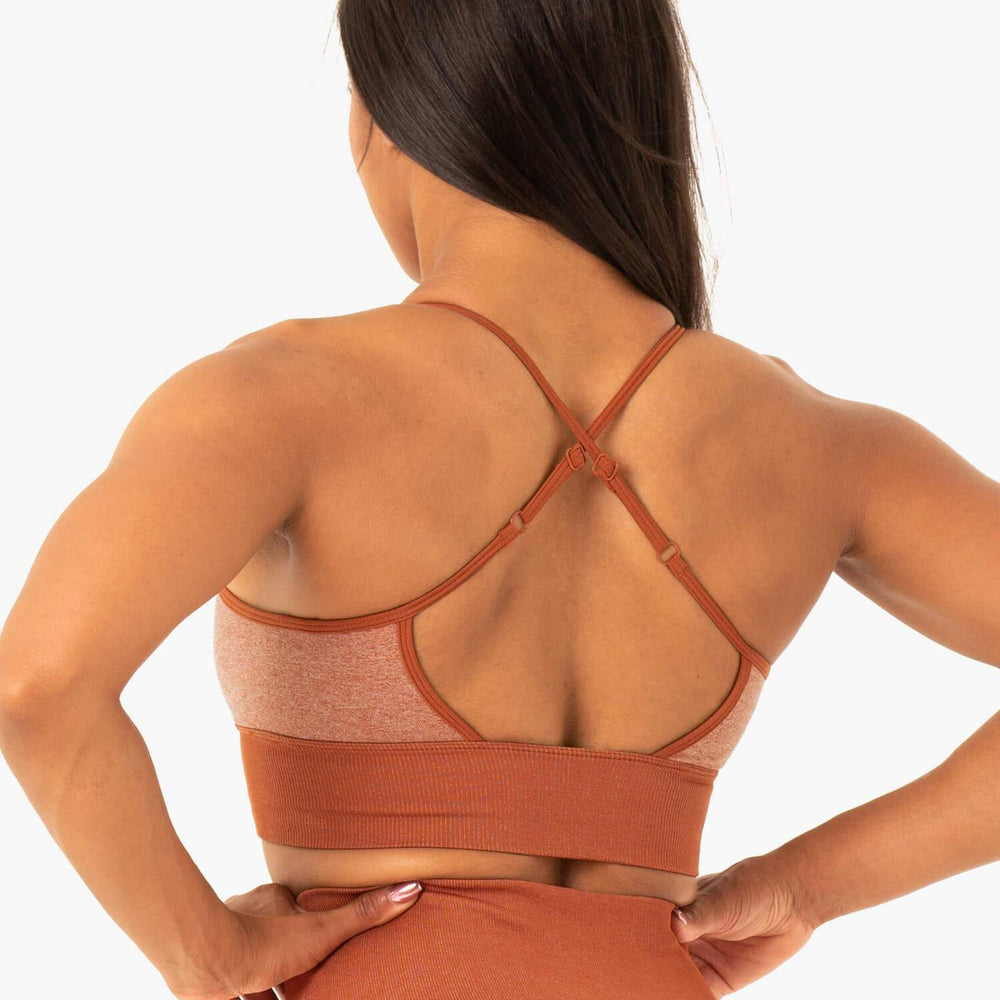 Soutien-gorge de sport sans coutures Ryderwear Oasis, couleur Poussière du désert