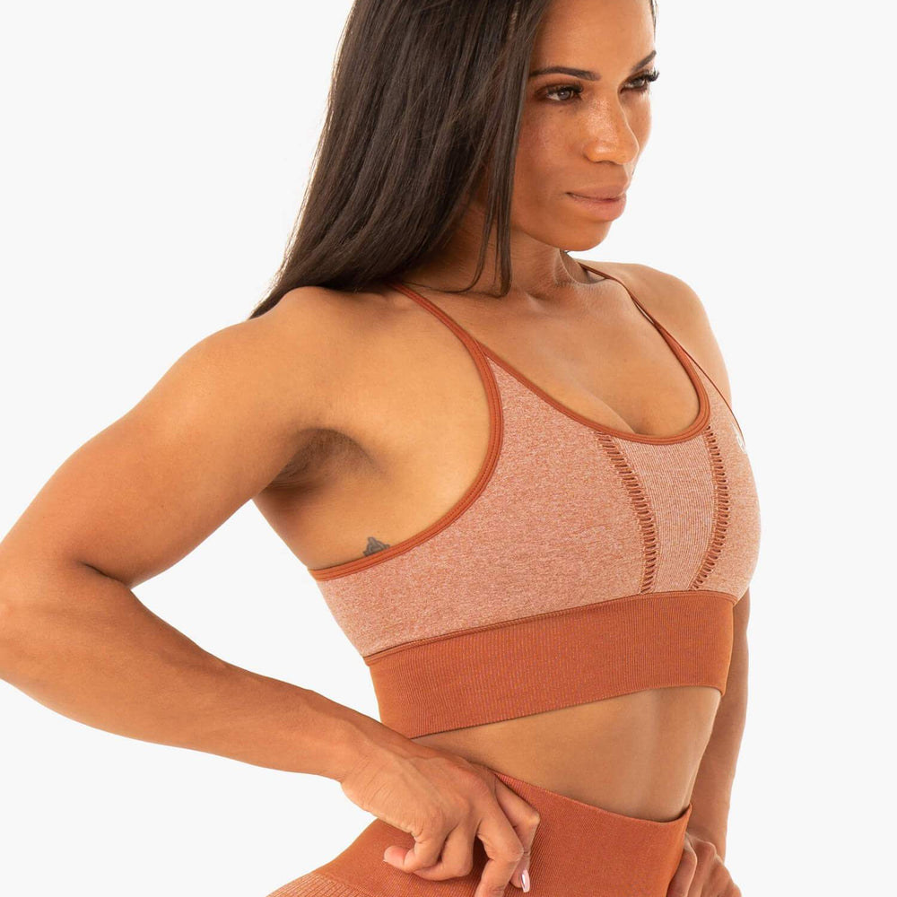 Soutien-gorge de sport sans coutures Ryderwear Oasis, couleur Poussière du désert