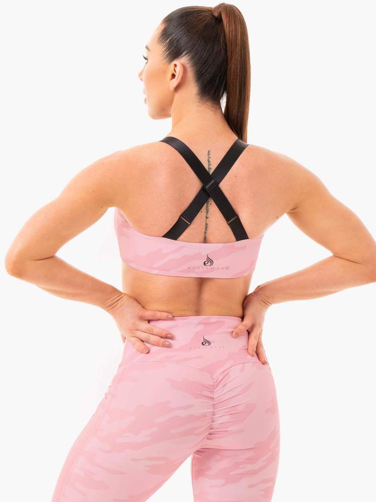 Ryderwear Camo Sport Bra Pink Camo