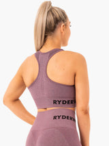 Soutien-gorge de sport Ryderwear Seamless Staples, violet chiné
