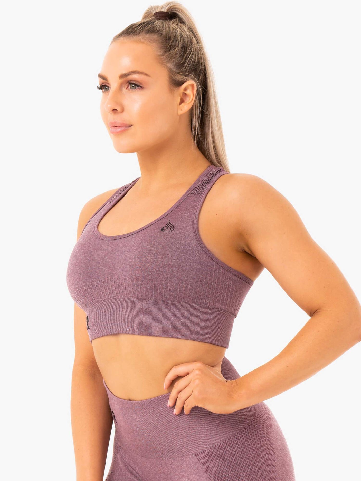Soutien-gorge de sport Ryderwear Seamless Staples, violet chiné