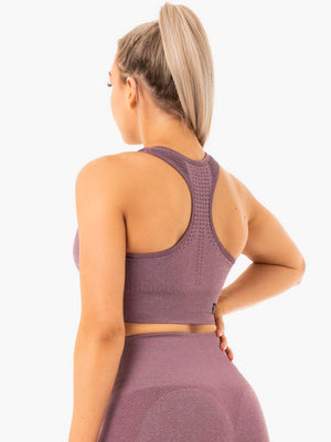 Soutien-gorge de sport Ryderwear Seamless Staples, violet chiné