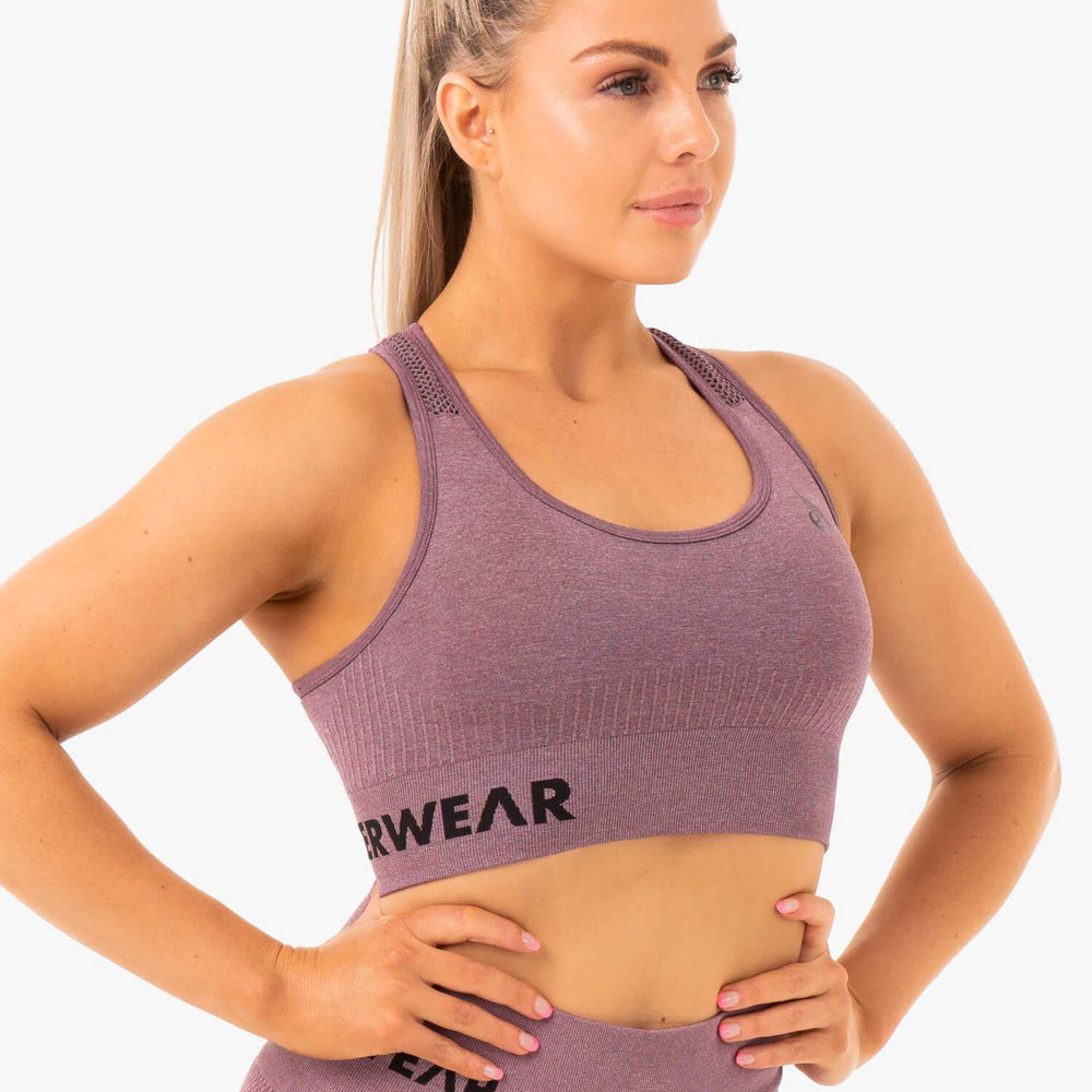 Soutien-gorge de sport Ryderwear Seamless Staples, violet chiné