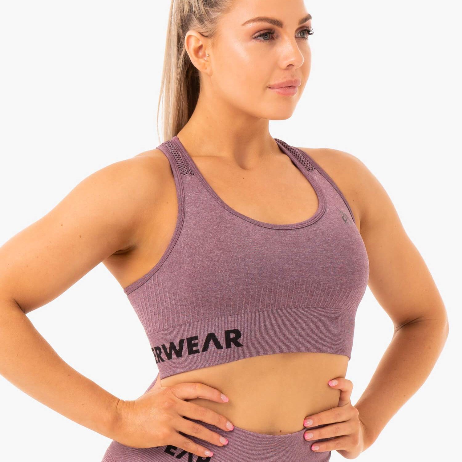 Soutien-gorge de sport Ryderwear Seamless Staples, violet chiné