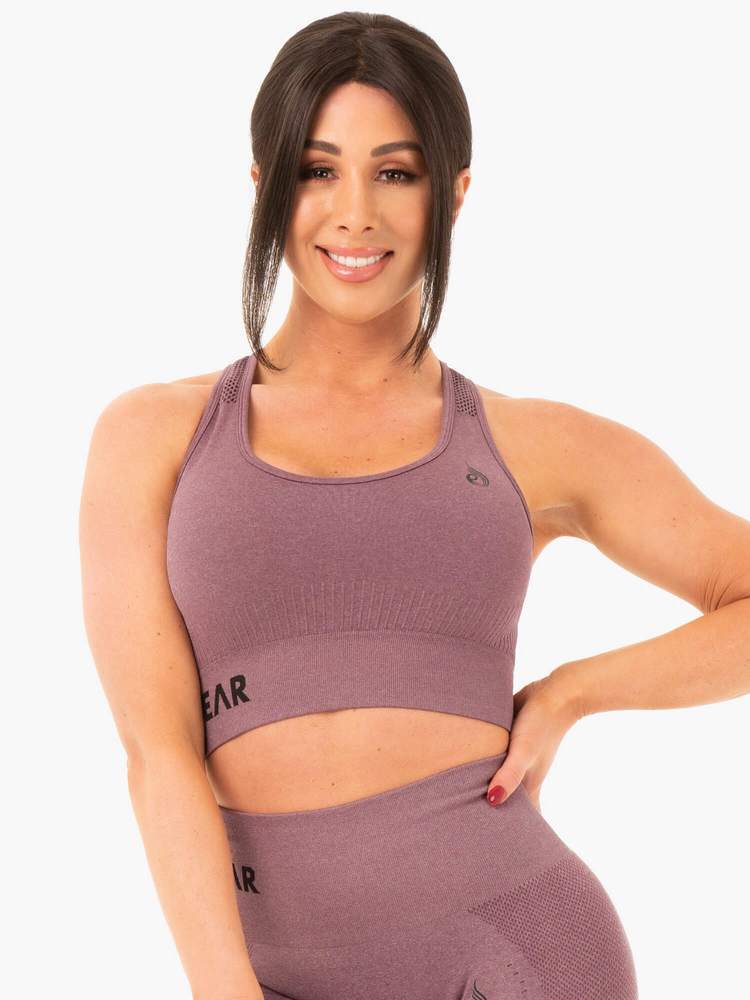 Soutien-gorge de sport Ryderwear Seamless Staples, violet chiné