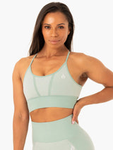 Soutien-gorge de sport sans coutures Ryderwear Oasis, bleu écume de mer