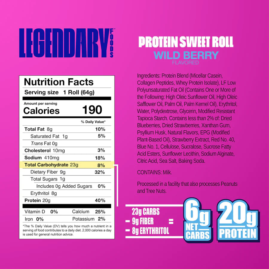 Legendary Foods - Protein Sweet Roll - 63g