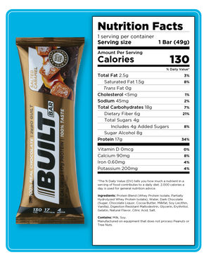 Built Protein Bar - 100% Real Chocolate - Zero Guilt 49g