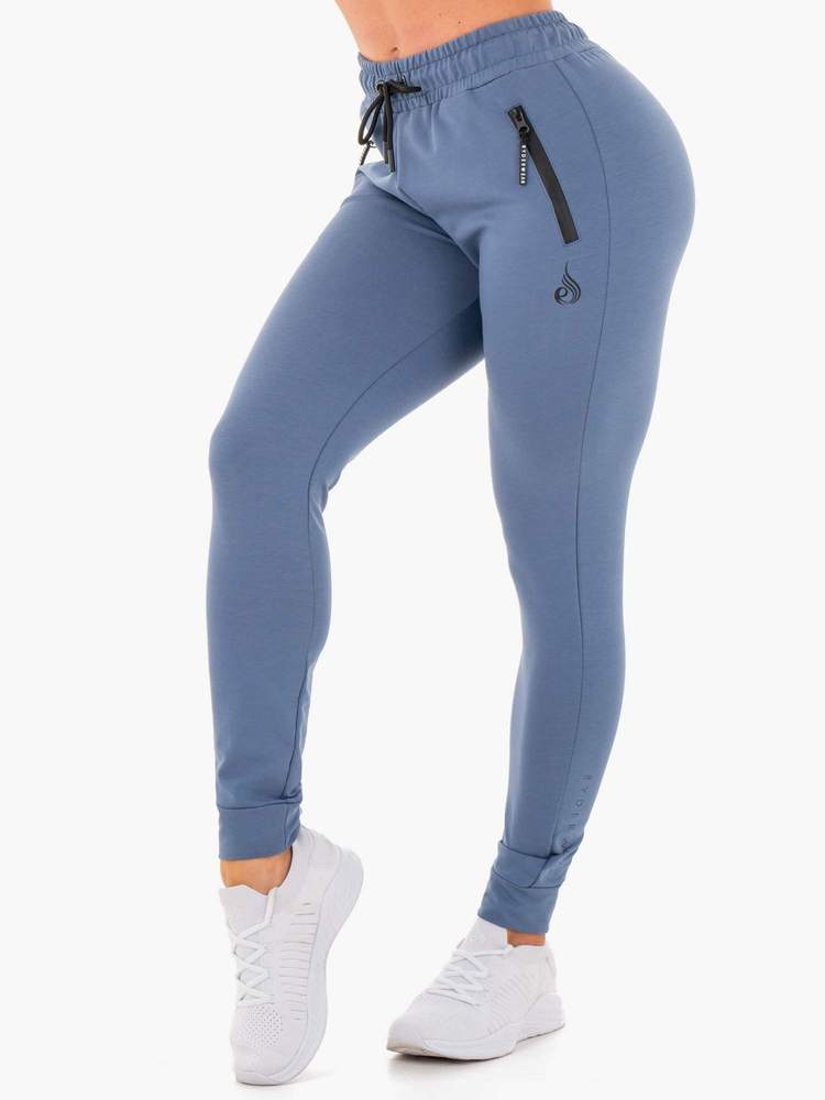 Ryderwear Luxe Track Pants Steel Blue