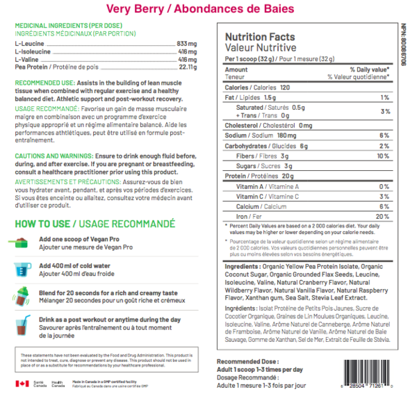 Raw Nutritional Vegan Pro 908g