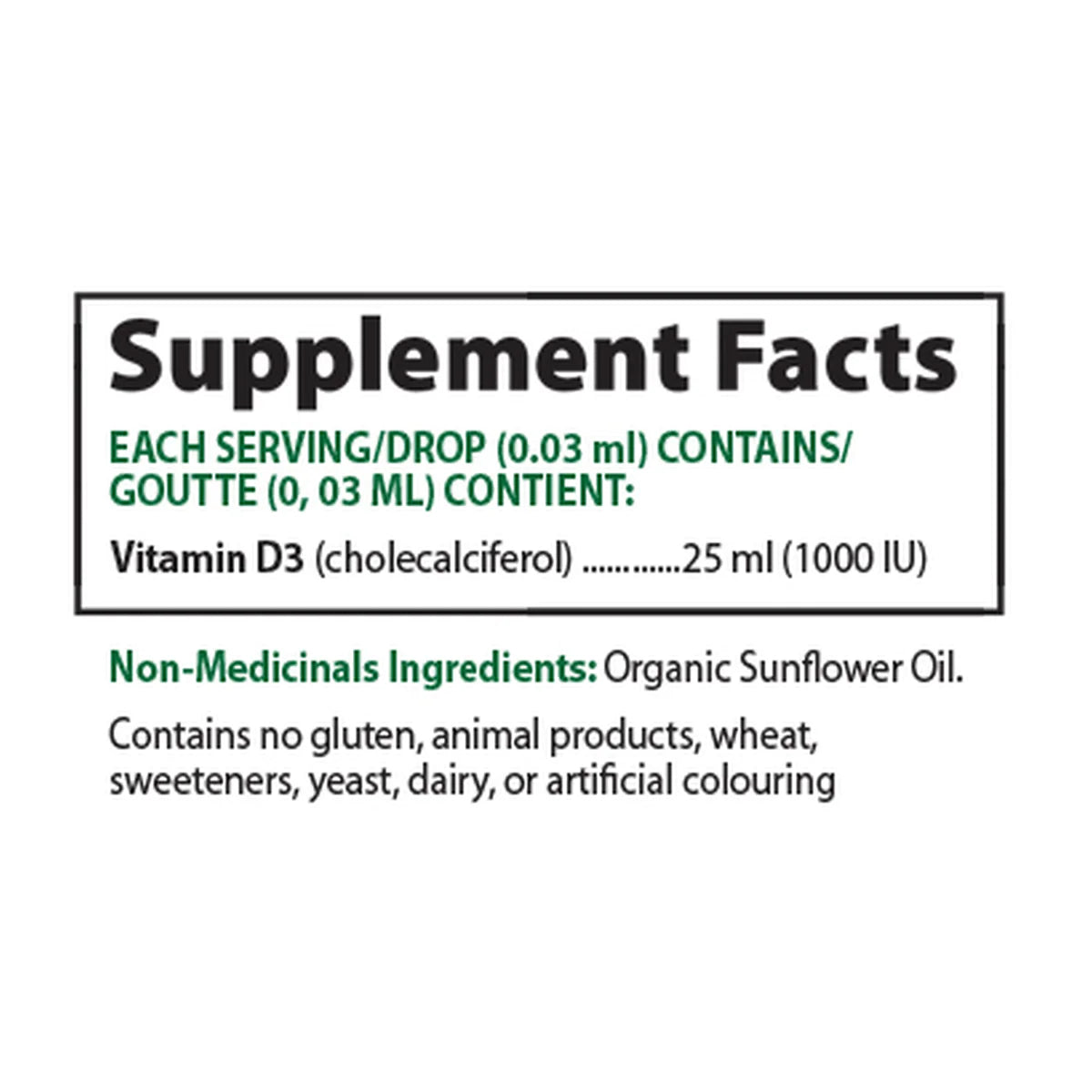 Alora Naturals - Vitamin D3 1000ui - 25ml