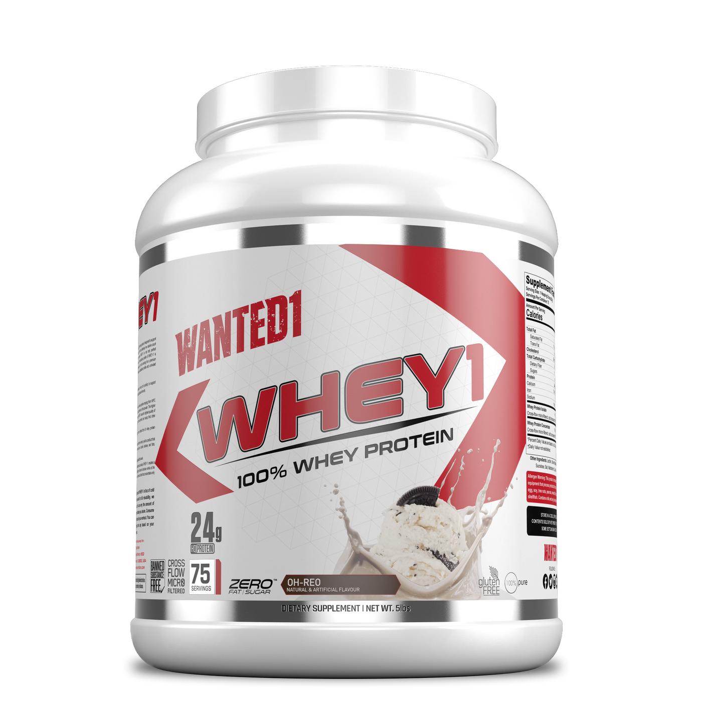 Wanted1 Whey1 -100% Whey Protein - 5lbs